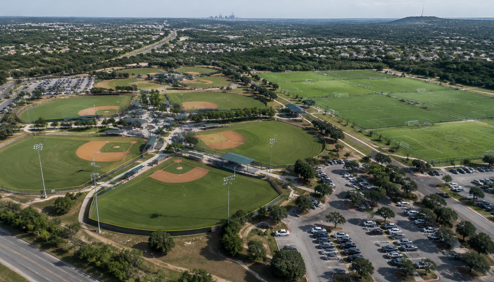 Aerial view of the T&C Sports campus